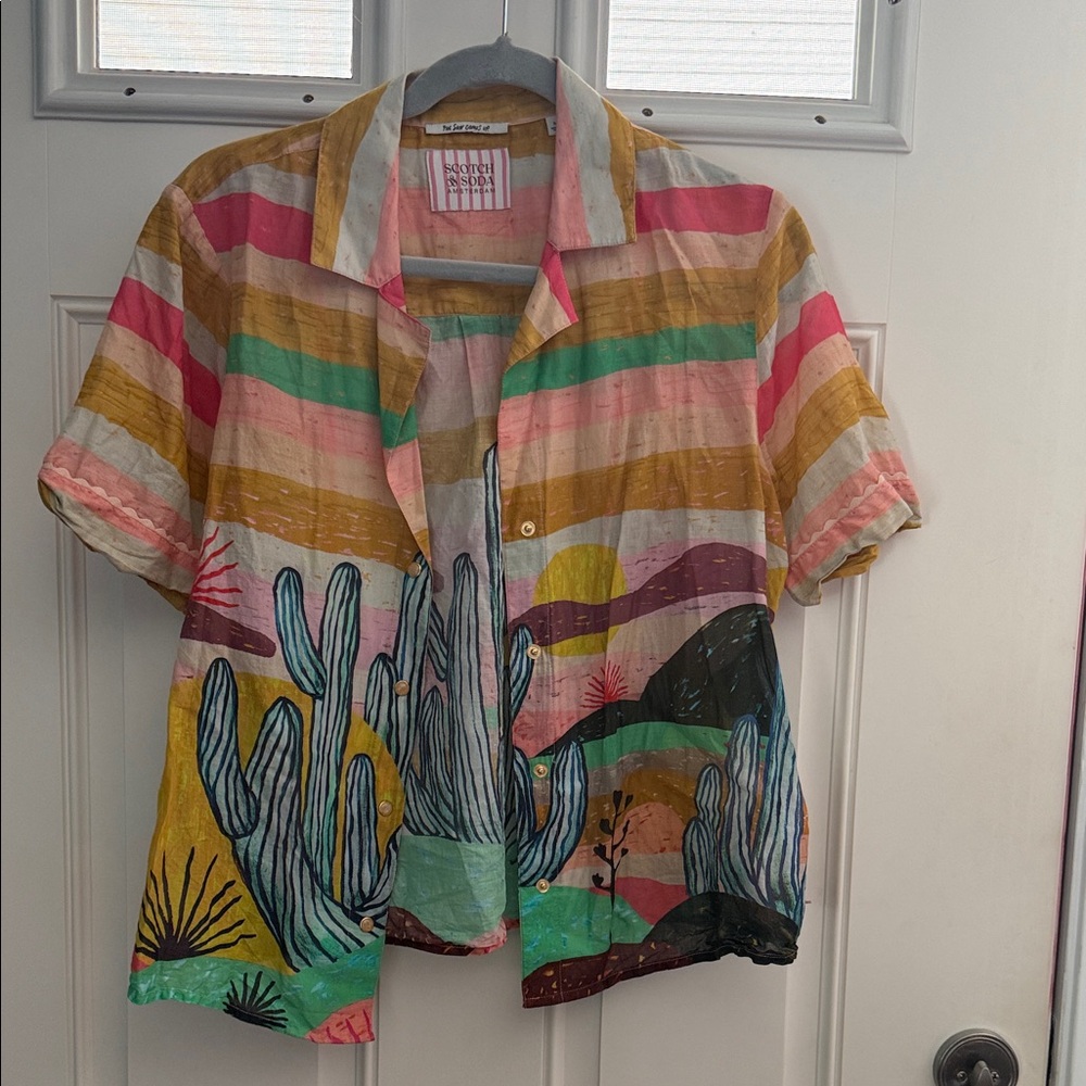 Scotch & Sofa Colorful Striped Cactus Shirt